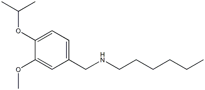 hexyl({[3-methoxy-4-(propan-2-yloxy)phenyl]methyl})amine Struktur