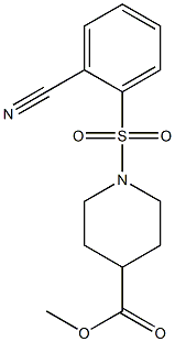 methyl 1-[(2-cyanobenzene)sulfonyl]piperidine-4-carboxylate Struktur