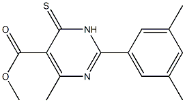 methyl 2-(3,5-dimethylphenyl)-4-methyl-6-thioxo-1,6-dihydropyrimidine-5-carboxylate Struktur