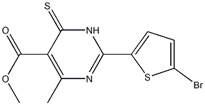 methyl 2-(5-bromothien-2-yl)-4-methyl-6-thioxo-1,6-dihydropyrimidine-5-carboxylate Struktur