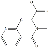 methyl 2-[(2-chloropyridin-3-yl)-N-methylformamido]acetate Struktur