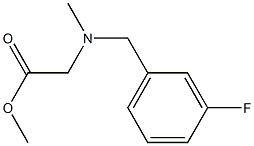 methyl 2-{[(3-fluorophenyl)methyl](methyl)amino}acetate Struktur