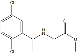 methyl 2-{[1-(2,5-dichlorophenyl)ethyl]amino}acetate Struktur