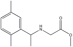 methyl 2-{[1-(2,5-dimethylphenyl)ethyl]amino}acetate Struktur