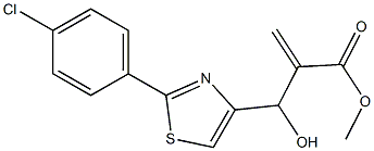 methyl 2-{[2-(4-chlorophenyl)-1,3-thiazol-4-yl](hydroxy)methyl}prop-2-enoate Struktur