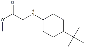 methyl 2-{[4-(2-methylbutan-2-yl)cyclohexyl]amino}acetate Struktur