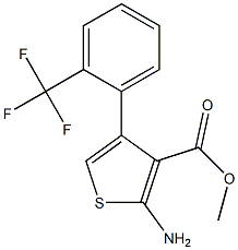 methyl 2-amino-4-[2-(trifluoromethyl)phenyl]thiophene-3-carboxylate Struktur