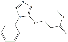 methyl 3-[(1-phenyl-1H-1,2,3,4-tetrazol-5-yl)sulfanyl]propanoate Struktur