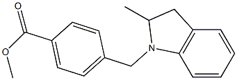 methyl 4-[(2-methyl-2,3-dihydro-1H-indol-1-yl)methyl]benzoate Struktur