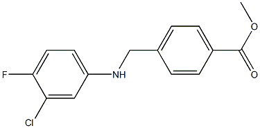 methyl 4-{[(3-chloro-4-fluorophenyl)amino]methyl}benzoate Struktur