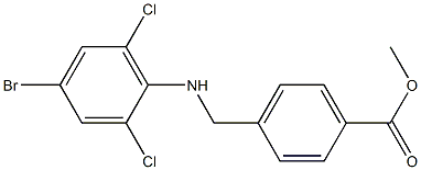 methyl 4-{[(4-bromo-2,6-dichlorophenyl)amino]methyl}benzoate Struktur