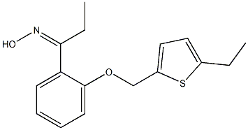 N-(1-{2-[(5-ethylthiophen-2-yl)methoxy]phenyl}propylidene)hydroxylamine Struktur