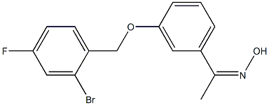 N-(1-{3-[(2-bromo-4-fluorophenyl)methoxy]phenyl}ethylidene)hydroxylamine Struktur