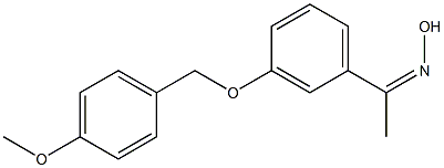 N-(1-{3-[(4-methoxyphenyl)methoxy]phenyl}ethylidene)hydroxylamine Struktur