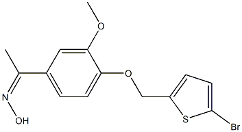 N-(1-{4-[(5-bromothiophen-2-yl)methoxy]-3-methoxyphenyl}ethylidene)hydroxylamine Struktur