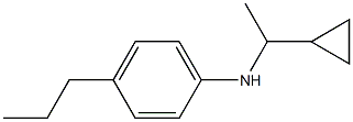 N-(1-cyclopropylethyl)-4-propylaniline Struktur