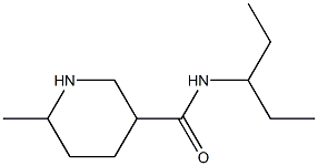 N-(1-ethylpropyl)-6-methylpiperidine-3-carboxamide Struktur