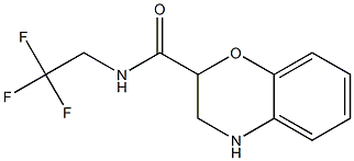 N-(2,2,2-trifluoroethyl)-3,4-dihydro-2H-1,4-benzoxazine-2-carboxamide Struktur