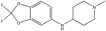 N-(2,2-difluoro-2H-1,3-benzodioxol-5-yl)-1-methylpiperidin-4-amine Struktur