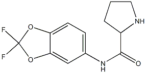 N-(2,2-difluoro-2H-1,3-benzodioxol-5-yl)pyrrolidine-2-carboxamide Struktur