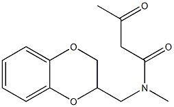 N-(2,3-dihydro-1,4-benzodioxin-2-ylmethyl)-N-methyl-3-oxobutanamide Struktur