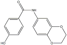 N-(2,3-dihydro-1,4-benzodioxin-6-yl)-4-hydroxybenzamide Struktur