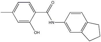 N-(2,3-dihydro-1H-inden-5-yl)-2-hydroxy-4-methylbenzamide Struktur