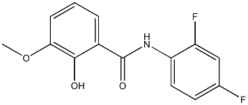 N-(2,4-difluorophenyl)-2-hydroxy-3-methoxybenzamide Struktur