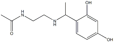 N-(2-{[1-(2,4-dihydroxyphenyl)ethyl]amino}ethyl)acetamide Struktur