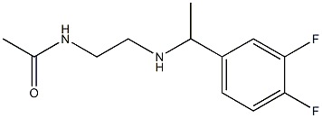 N-(2-{[1-(3,4-difluorophenyl)ethyl]amino}ethyl)acetamide Struktur