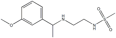 N-(2-{[1-(3-methoxyphenyl)ethyl]amino}ethyl)methanesulfonamide Struktur