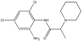 N-(2-amino-4,6-dichlorophenyl)-2-(piperidin-1-yl)propanamide Struktur