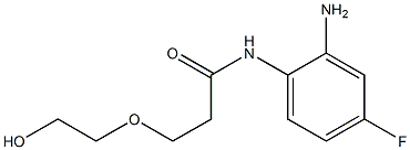 N-(2-amino-4-fluorophenyl)-3-(2-hydroxyethoxy)propanamide Struktur