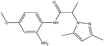 N-(2-amino-4-methoxyphenyl)-2-(3,5-dimethyl-1H-pyrazol-1-yl)propanamide Struktur