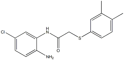 N-(2-amino-5-chlorophenyl)-2-[(3,4-dimethylphenyl)sulfanyl]acetamide Struktur