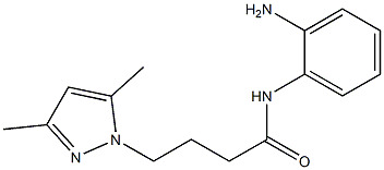 N-(2-aminophenyl)-4-(3,5-dimethyl-1H-pyrazol-1-yl)butanamide Struktur