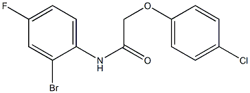 N-(2-bromo-4-fluorophenyl)-2-(4-chlorophenoxy)acetamide Struktur