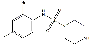 N-(2-bromo-4-fluorophenyl)piperazine-1-sulfonamide Struktur