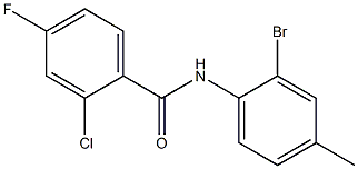 N-(2-bromo-4-methylphenyl)-2-chloro-4-fluorobenzamide Struktur