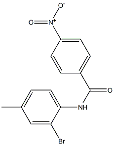 N-(2-bromo-4-methylphenyl)-4-nitrobenzamide Struktur