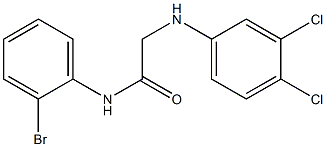 N-(2-bromophenyl)-2-[(3,4-dichlorophenyl)amino]acetamide Struktur