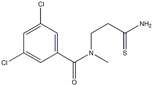 N-(2-carbamothioylethyl)-3,5-dichloro-N-methylbenzamide Struktur