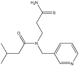 N-(2-carbamothioylethyl)-3-methyl-N-(pyridin-3-ylmethyl)butanamide Struktur