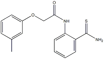 N-(2-carbamothioylphenyl)-2-(3-methylphenoxy)acetamide Struktur