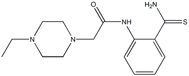 N-(2-carbamothioylphenyl)-2-(4-ethylpiperazin-1-yl)acetamide Struktur