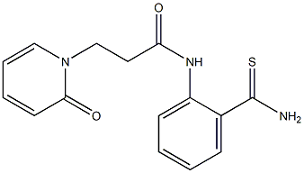 N-(2-carbamothioylphenyl)-3-(2-oxo-1,2-dihydropyridin-1-yl)propanamide Struktur