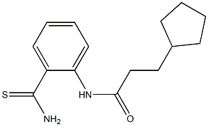 N-(2-carbamothioylphenyl)-3-cyclopentylpropanamide Struktur