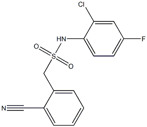 N-(2-chloro-4-fluorophenyl)-1-(2-cyanophenyl)methanesulfonamide Struktur