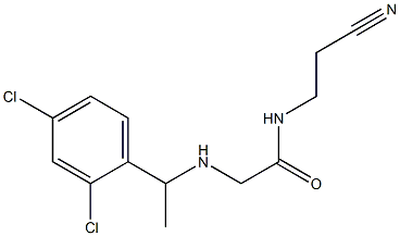 N-(2-cyanoethyl)-2-{[1-(2,4-dichlorophenyl)ethyl]amino}acetamide Struktur