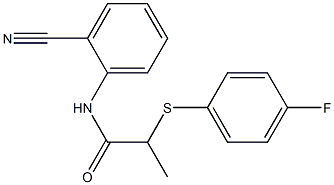 N-(2-cyanophenyl)-2-[(4-fluorophenyl)sulfanyl]propanamide Struktur